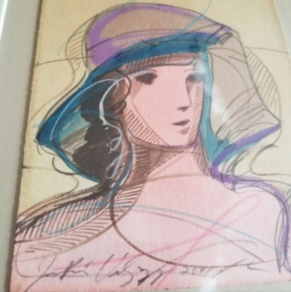 Framed artwork sketch fashion drawing - Picture 4 of 11
